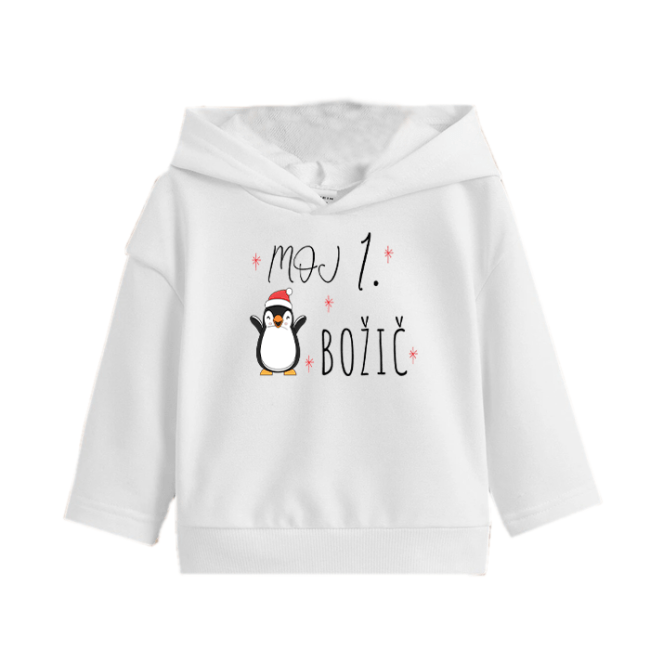 Hoodie Fantek MOJ PRVI BOŽIČ PINGVIN