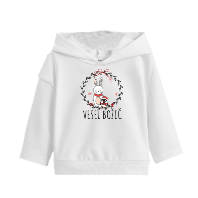 Hoodie Fantek VESEL BOŽIČ ZAJČEK