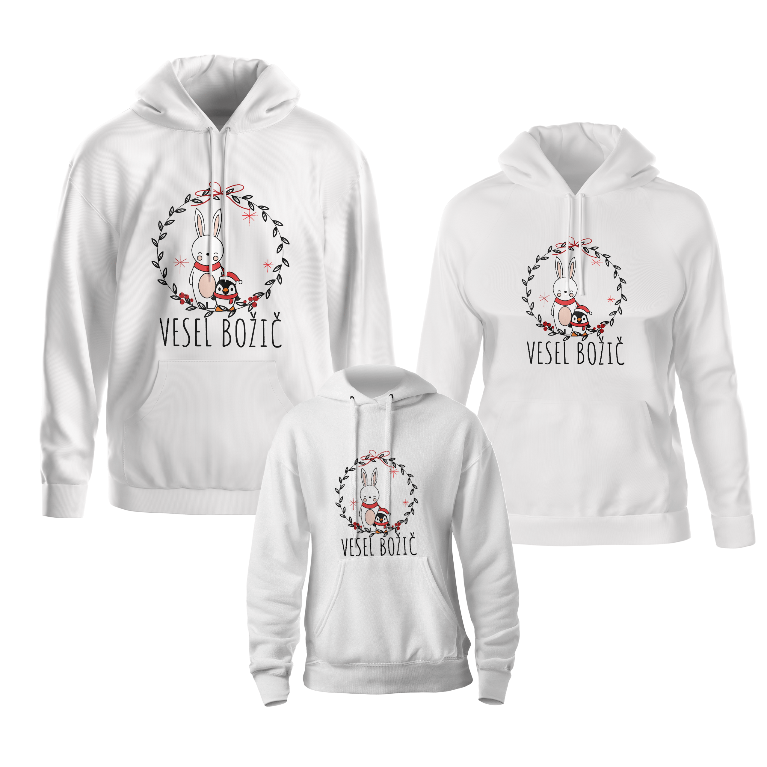 Komplet hoodie VESEL BOŽIČ ZAJČEK