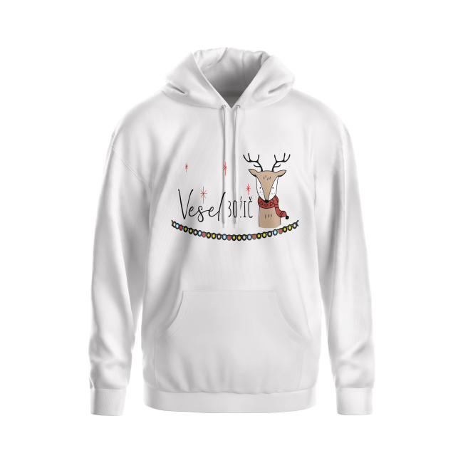 Moški hoodie VESEL BOŽIČ JELENČEK