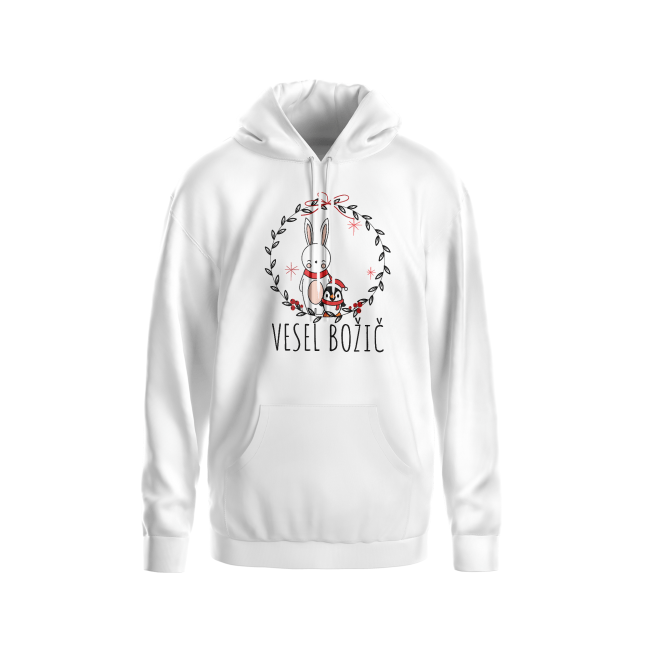 Otroški hoodie VESEL BOŽIČ ZAJČEK