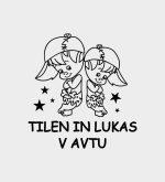 Tilen in Lukas v avtu